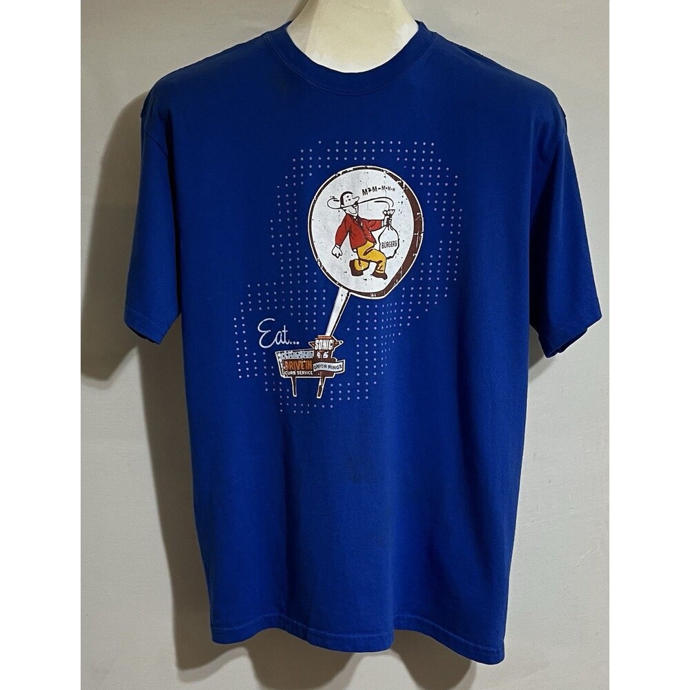 Sonic Burgers Restaurant Americas Best Drive In Blue  Graphic Print Fast Food Y